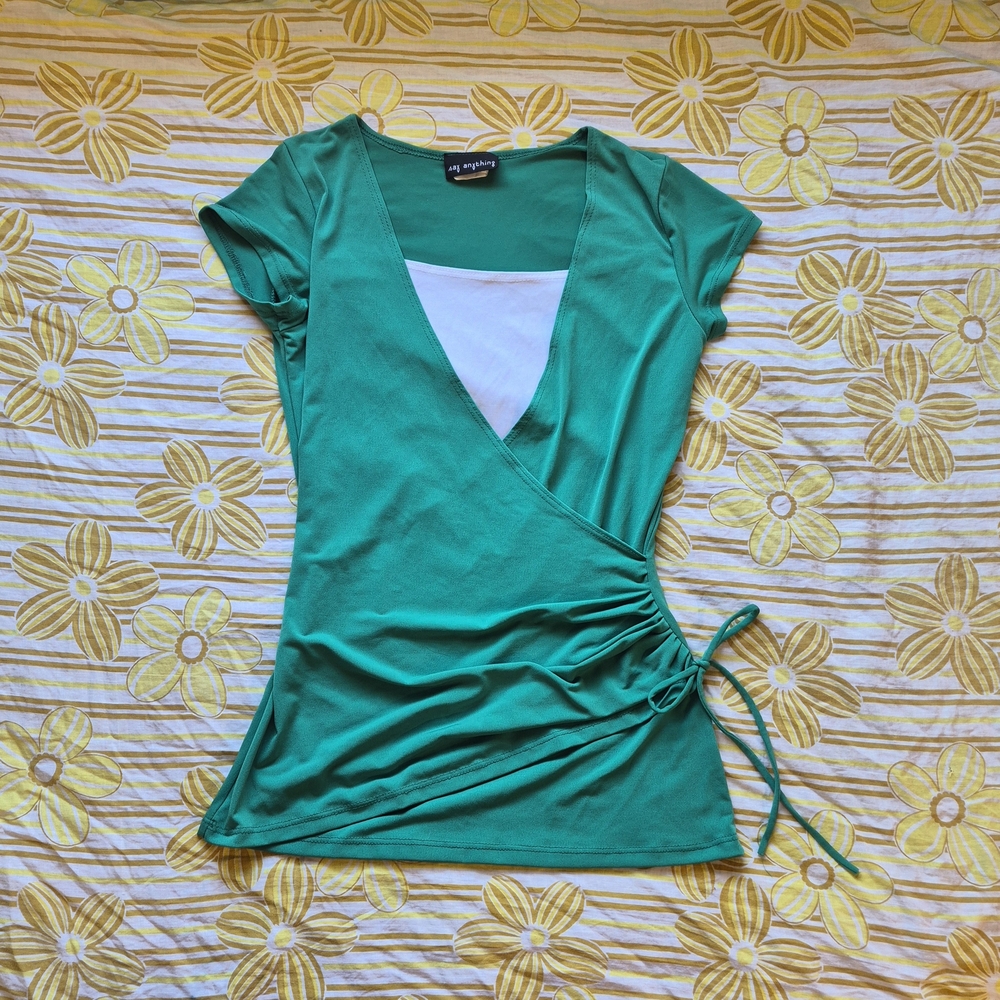 Green Wrap Top